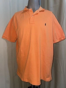 Polo Ralph Lauren arancione polo cotone manica corta vintage Y2K anni 90 taglia XL - Foto 1 di 3