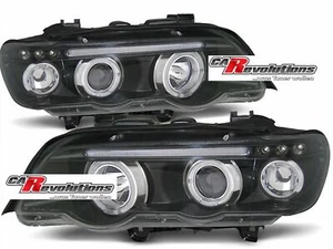 Juego de faros Angel Eyes en negro para BMW X5 E53 09.1999-10.2003 - Imagen 1 de 3