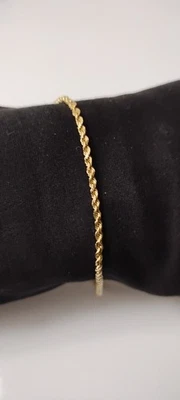 Vintage Michael Anthony 10K YG Diamond Cut Rope Bracelet - Image 1 of 4