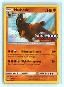 Pokemon Sun & Moon Black Star Promo Guardians Rising Prerelease SM20 Mudsdale - Picture 1 of 2