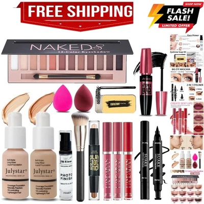 All in One Makeup Kit for Women Full Kit, Makeup Set 12 Colors Eyeshadow, Fou... - Image 1 of 4