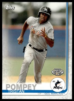 2019 Topps Pro Debut Tristan Pompey #174 GCL Marlins Baseball Card - Image 1 of 2