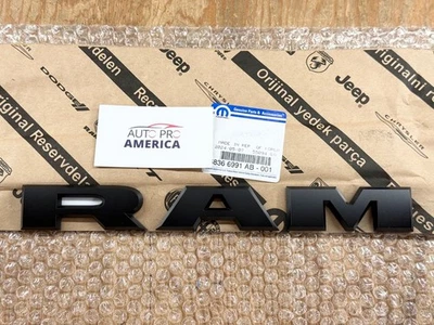 Front Door Emblem BLACK for 2019-2026 Ram 2500 3500 4500 Left or Right OEM MOPAR - Image 1 of 3