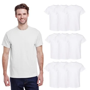 Gildan Herren Heavy Cotton T-Shirt, Classic Fit, Casual Kurzarm Tee, Weiß - Bild 1 von 15