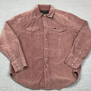 Camicia True Grit uomo piccola velluto a coste bottoni perla snap cowboy western rosso - Foto 1 di 9