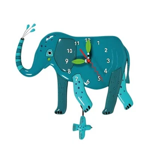 Enesco Allen Designs Gentle Giant Elephant Sculpted Pendulum Wall Clock 9.25 In. - Picture 1 of 1