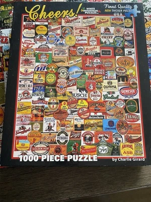 White Mountain Puzzle Cheers (2011)  Charlie Girard COMPLETE DISCONTINUED - Image 1 of 4