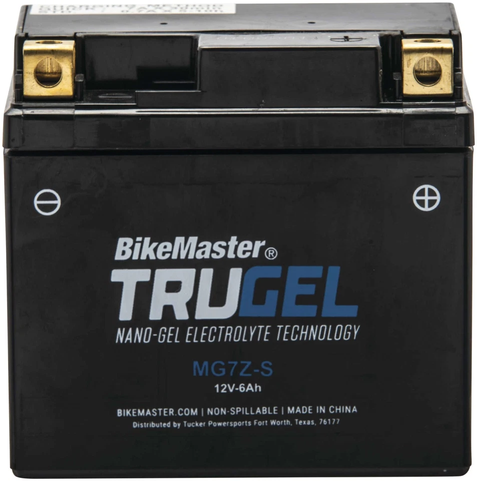 TruGel MG7Z-S Gel Cell Battery BikeMaster 780542 Replaces YTZ7S Foto 1 de 2