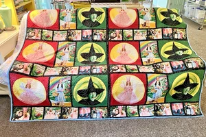 Handmade The Wizard of Oz Quilt w/Two Pillowcases 69.5" x 85" Wide Twin Size - Picture 1 of 19
