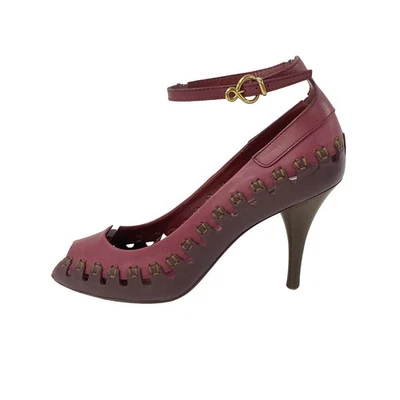 Auténticos zapatos de salón de cuero para mujer LOUIS VUITTON - púrpura burdeos NQ1017 Foto 1 de 4