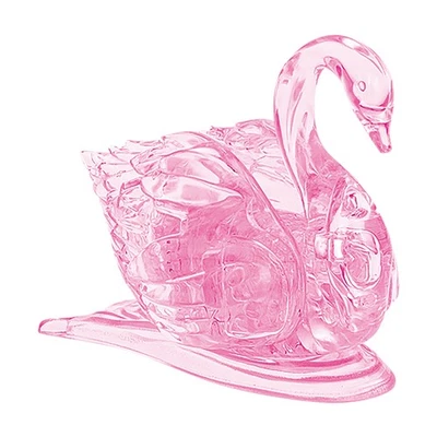 Nuevo - Rompecabezas de cristal 3D BePuzzled: Cisne (rosa): 32 piezas - Edades 12+ | 1 jugador Foto 1 de 4