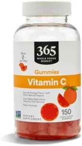 365 by Whole Foods Market Citrus Vitamin C Gummies 150 Ct EXP 12/2025 SEALED - Picture 1 of 5
