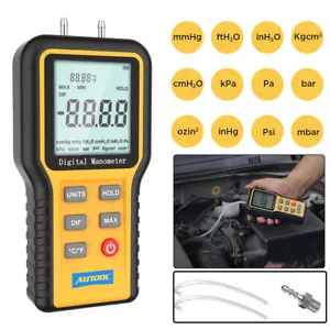Digital Manometer Differenzdruckmessgerät HVAC Luftdruckmesser Gasdruckmessgerät - Bild 1 von 18
