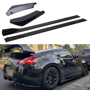 Side Skirt Extension Rocker Splitter Lip + Rear Diffuser For Nissan 370Z Altima - Picture 1 of 8