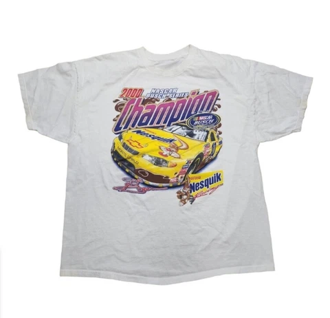 Vtg 2000 Nascar Jeff Green Racing Busch Series White T-Shirt men women Cover