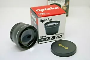 Pack of 2 OPTEKA 2.2x HD2 High Definition II 58mm Telephoto Digital Camera Lens - Picture 1 of 2