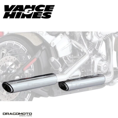 Harley FLSTC 1584 Heritage Softail Classic 2007-2011 Twin Slash escape Vance... Foto 1 de 4