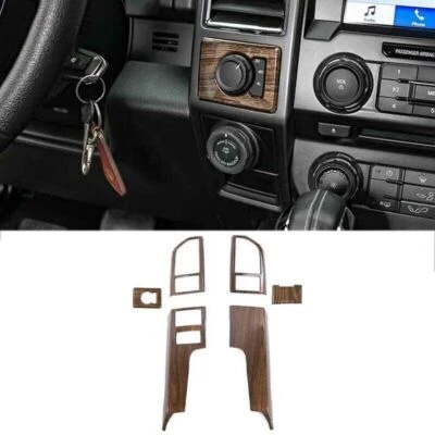 Panel de control tablero 2015-2020 cubierta embellecedor para Ford F-150 madera grano Foto 1 de 4