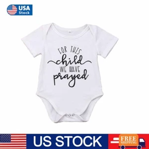 Newborn Infant Baby Boy Girl Cotton Romper Bodysuit Jumpsuit Clothes Outfit Lots - Picture 1 of 8