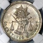 1879-Mo NGC MS 61 Mexico 25 Centavos Mint State Silver Coin POP 1/4 (224051704C)