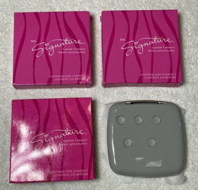 Lote de 3 Mary Kay Signature Custom Compact 9004 Gris Foto 1 de 3