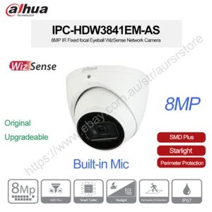 8MP Starlight IP Camera Built-in Mic WizSense PoE IP67 IPC-HDW3841EM-AS - Foto 1 di 10