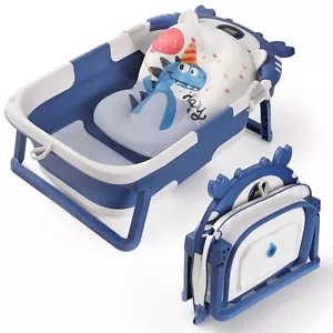 Baby Bathtub,Collapsible Baby Bath Tub with Thermometer & Soft Floating - Picture 1 of 6