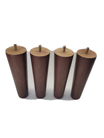 Furniture Legs set of 4 wood Tapered Rounded Open Box Cover
