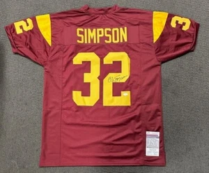 O.J. SIMPSON SIGNED AUTO JERSEY JSA WITNESSED #WA601620 **USC TROJANS** HOF - Picture 1 of 3