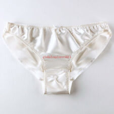 Womens 100% Silk Panties Cheeky Bow Deco Cute Shiny Underwear Satin Knickers