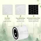 HOMCOM Air Purifier for Bedroom with 3-Stage Carbon HEPA Filtration System
