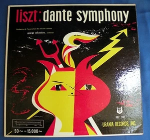 LISZT Dante Symphony Urania UR 7103 George Sebastian LP 33 Vinyl - Imagen 1 de 3