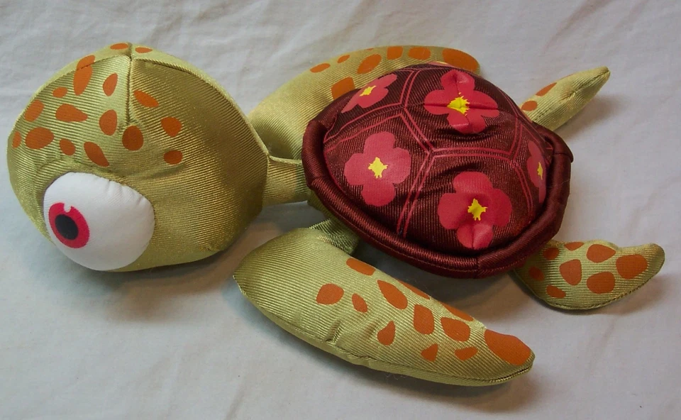 Walt Disney Buscando a Nemo Chorro Tortuga Marina 11" Peluche Juguete Aplausos Foto 1 de 4