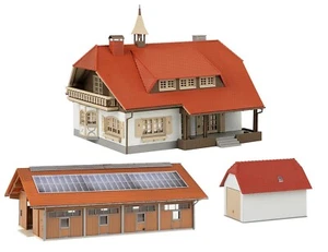 Faller 130583 Bauernhof Stall Garage Wohnhaus 265x148x95 162x152x130 65x46x47mm - Bild 1 von 6