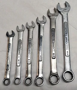 Set of 6 CRAFTSMAN SAE Combination End Wrenches 5/16" to 9/16" - Picture 1 of 2