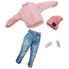 1/6 Scale Dolls House Sweater Jeans Boots Shoes Hat Miniatures Set Clothes 11.5"