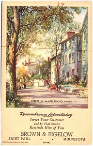Postal 1939 Calendario Orden Brown & Bigelow St. Paul MN Oakhurst Dairy Bath ME - Imagen 1 de 2