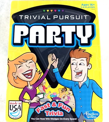 Trivial Pursuit Party Board Game Fast & Fun Trivia Game by Hasbro - Image 1 of 3