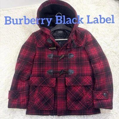 Burberry Black Label Duffel Coat Red & Black Size M Wool #EK BBB - Image 1 of 4