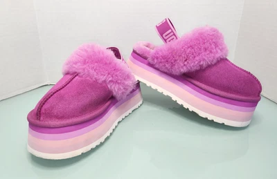 UGG Funkette Slingback plataforma durmientes punta cerrada púrpura talla 7 Foto 1 de 4