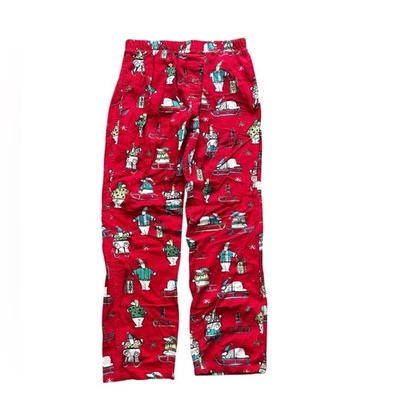 Pantalones de pijama The Company Store Oso polar rojo vacaciones Navidad talla mediana Foto 1 de 4