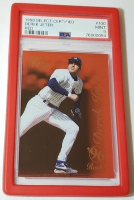 DEREK JETER 1996 SELECT CERTIFIED EDITION ROOKIE RED /1800  PSA 9 MINT 🔥 - Image 1 of 3