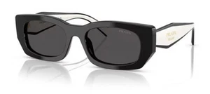 PRADA PR B05S 09Q08Z 53mm Black Grey Women's Sunglasses - Picture 1 of 3