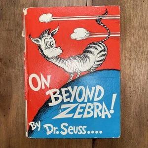 Dr Seuss On Beyond Zebra 1955 FIRST Edition Rare BANNED Hardcover HC Kids Book - Picture 1 of 7
