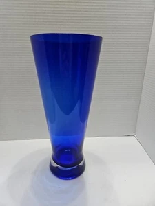 Cobalt Blue Glass Vase 11 7/8" High - Picture 1 of 4