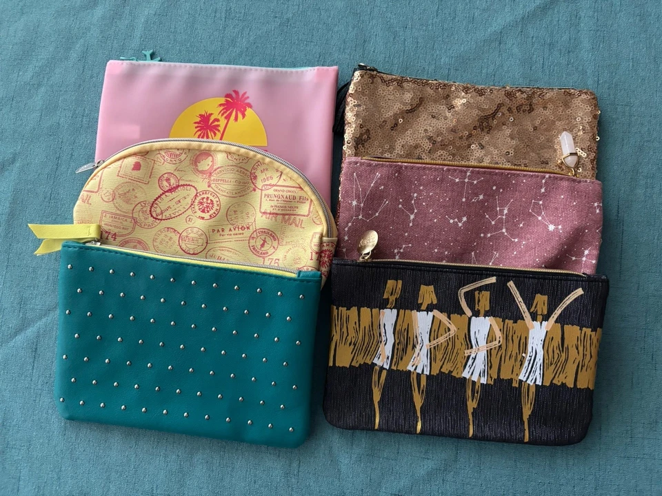 ipsy makeup bag lot Of 6, New Bags, Bags Only, Make Great Gifts! - Image 1 of 3