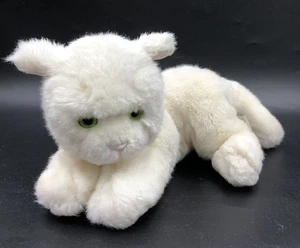 Russ Berrie Sophie Cat With Green Eyes 8" White Kitten Beanie Plush Soft Toy - Picture 1 of 5