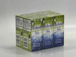 Pack of 6 - Refresh Relieva PF Xtra Lubricant Eye Drops | 0.33 fl oz - NEW - Picture 1 of 2