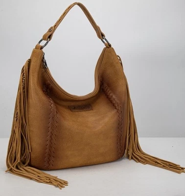 NEW MONTANA WEST LIGHT BROWN HOBO/CROSSBODY CONCEALED CARRY FRINGE COLLECTION - Image 1 of 3