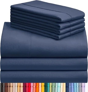 7-Piece King Sheet Set, Breathable Sheets, 18’ Deep Pockets, Eco-Friendly - Picture 1 of 9